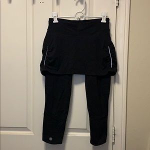 Athleta cropped leggings with top skirt